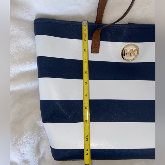 Michael Kors Striped Navy and White Tote - Picture 5 of 5